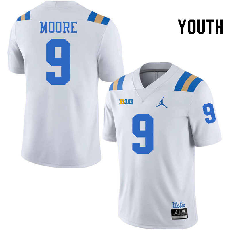 Youth #9 Kaylin Moore UCLA Bruins College Football Jerseys Stitched-White